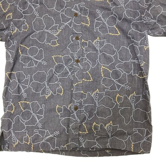 Vintage Aloha Days Hawaiian Shirt Casual Button Down Cotton Hibiscus Blue M - Picture 7 of 15